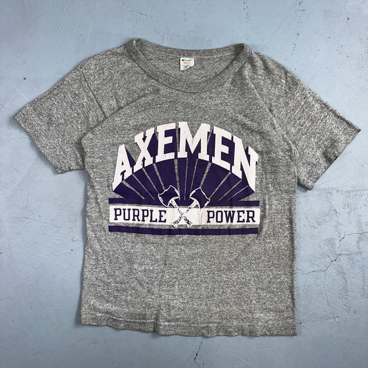 Champion Oregon Axemen VTG T Shirt Eugene High School 80s 1980s Rare School Gray