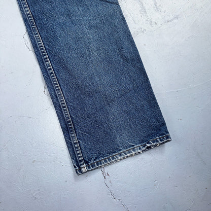 Levis 517 Vintage 90s Canada Orange Tab Bootcut Flare Blue Worn Jeans Act 38x30