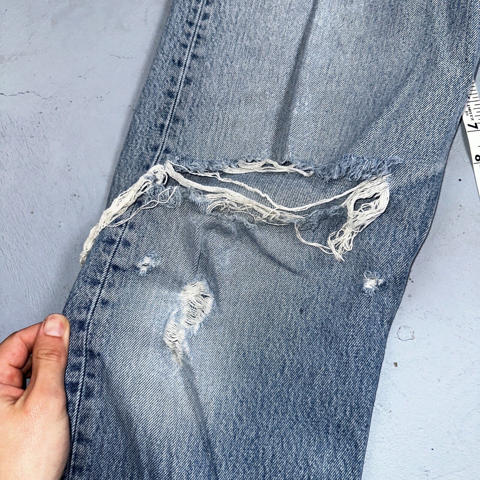 Levis 501 Vintage 90s XX Straight Leg Mexico Jeans 38x34 Light Wash Act 35x31