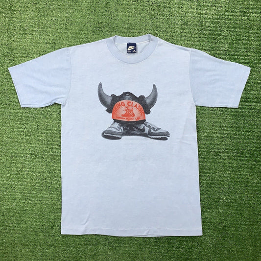 Nike Vintage T Shirt Mens M Viking Classic Oregon 80s Blue Tag Jordan Sneakers