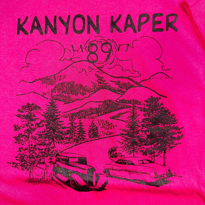 Kanyon Kaper Cars Hanes 80s VTG T Shirt 1989 Pink Single Stitch Graphic USA Rare