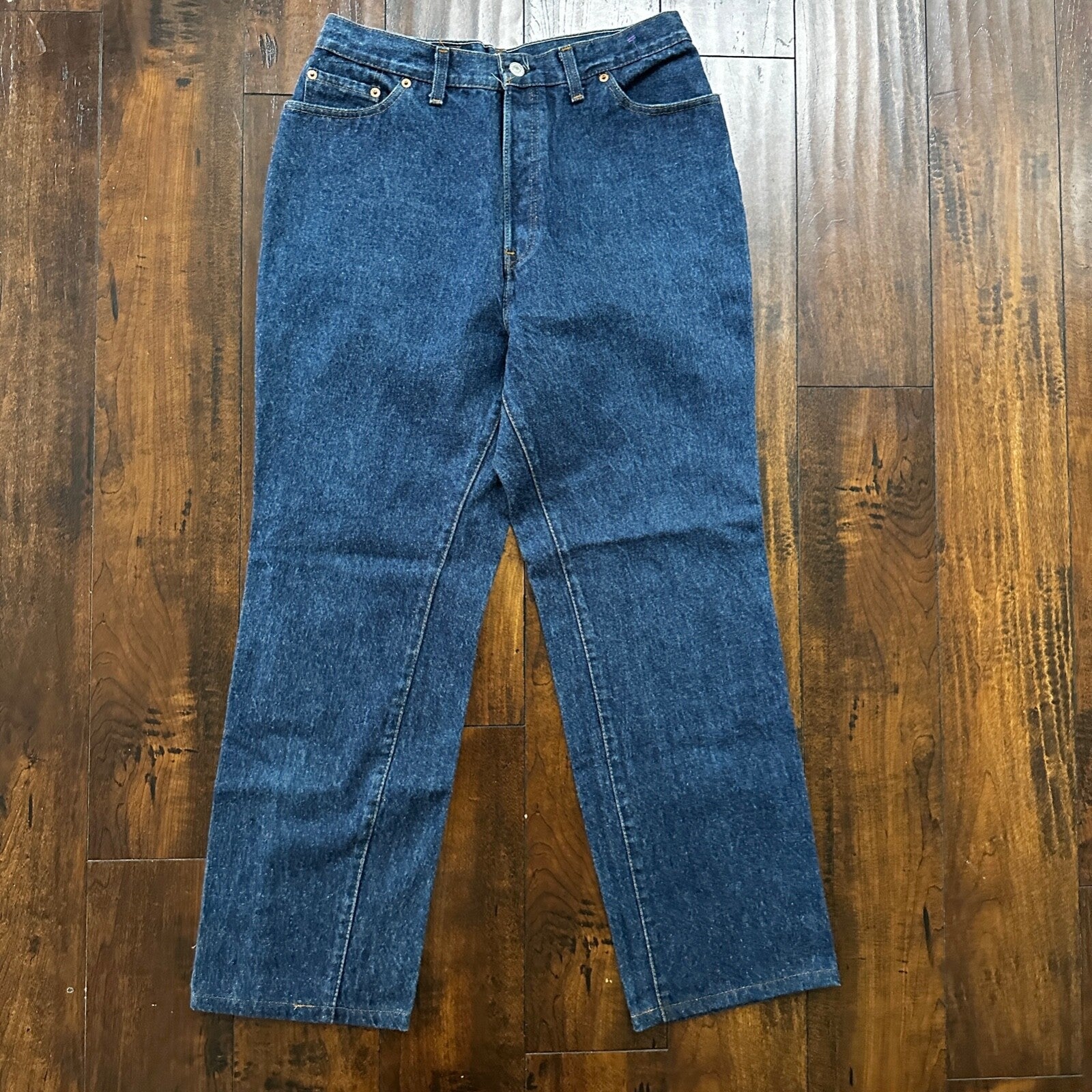 Vintage Levis 501 Jeans Womens 28x28 Denim USA Dark Wash Tapered 18501-0115