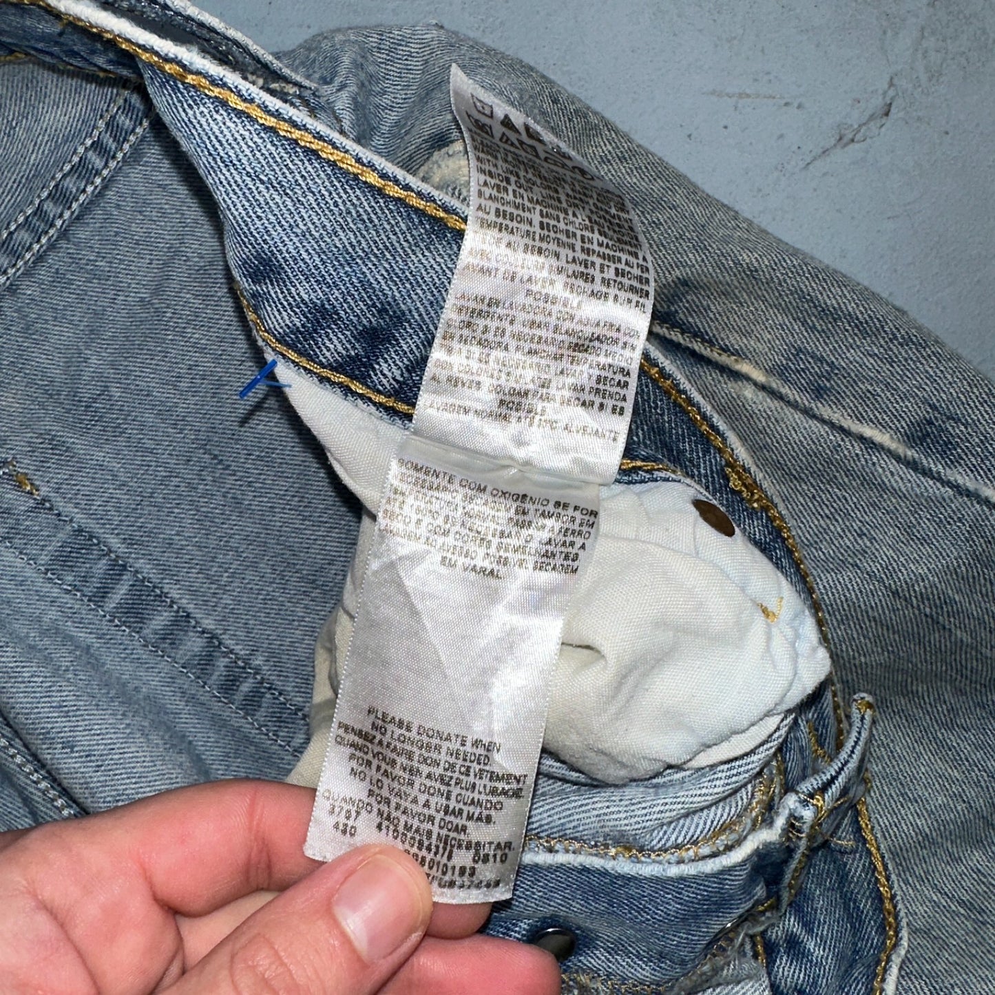 Levis 501 Vintage Y2K XX Straight Leg Jeans Blue Light Wash 36x34 Act 35x31