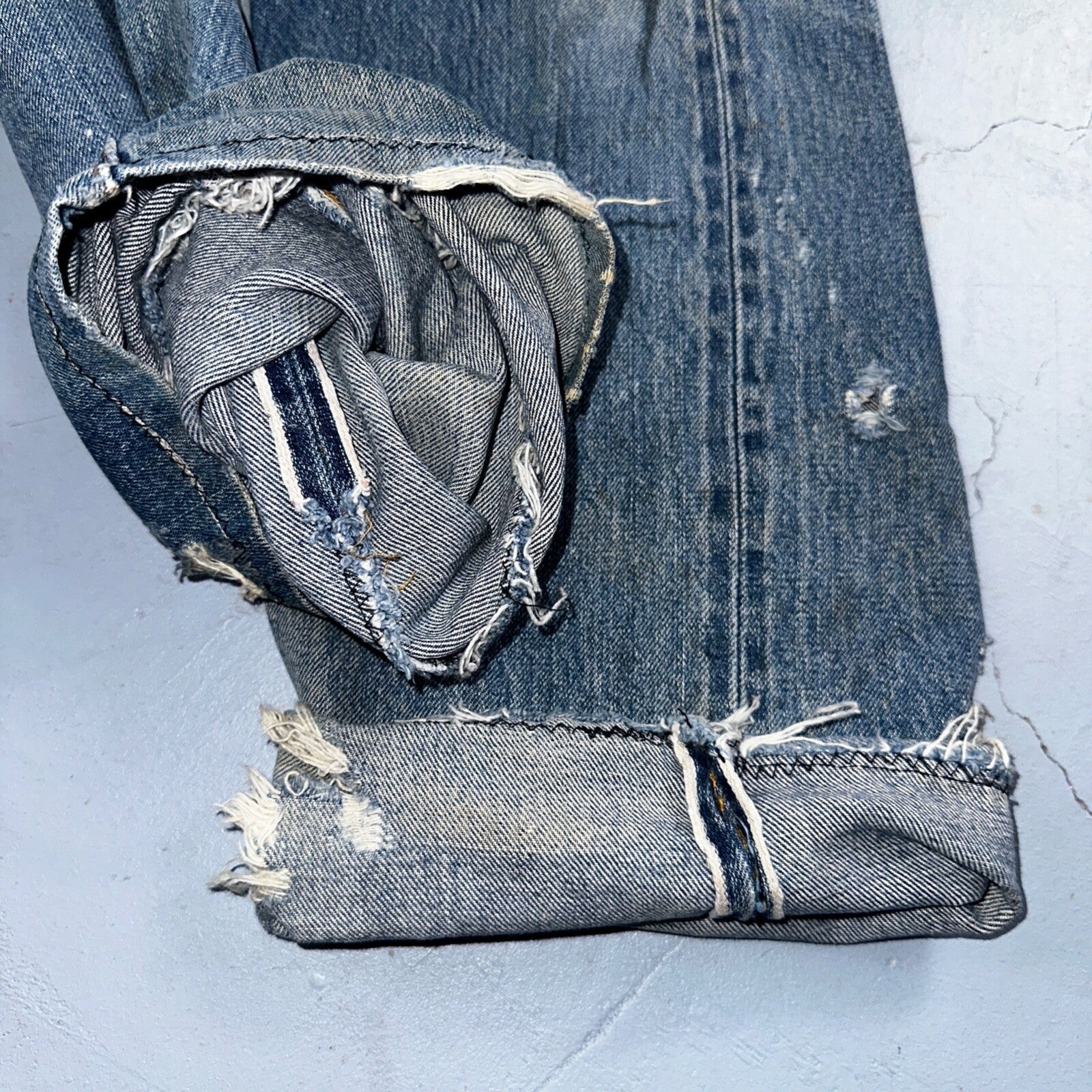 Levis 501 Vintage 80s Redline Selvedge USA XX Jeans Light Wash 34x36 Act 31x33