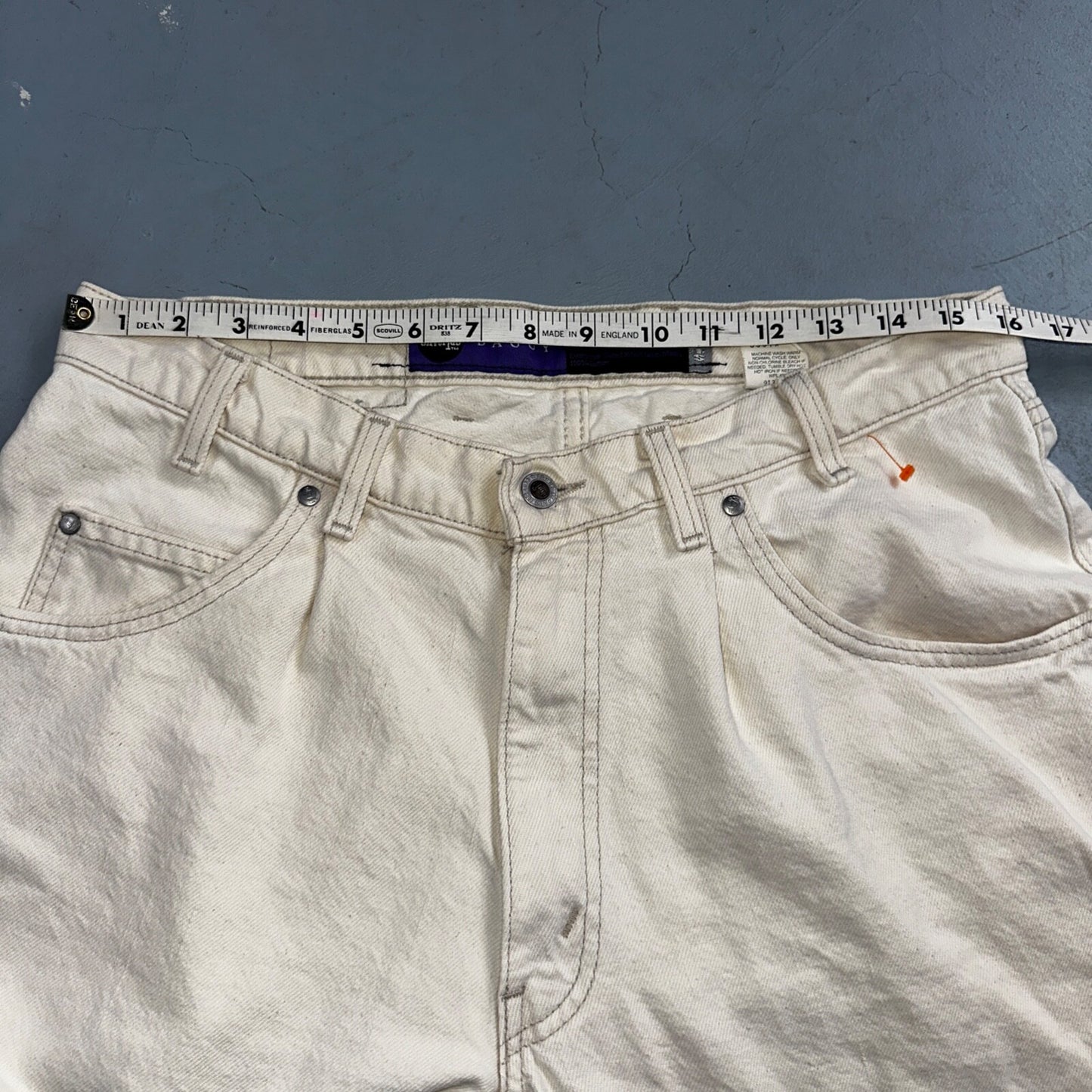 Levis SilverTab Vintage USA 90s Baggy Denim Jeans White Silver 34x30 Act 32x29