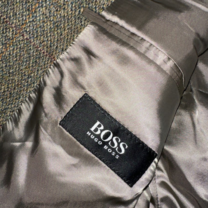 VTG Hugo Boss Alexander Scotland Wool 40 Short Sport Coat Blazer Jacket Tweed