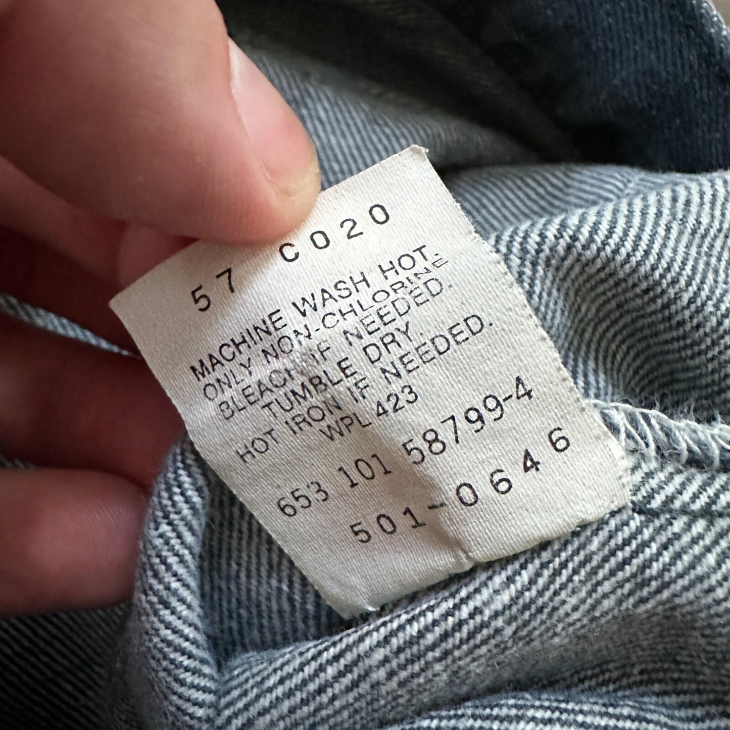 VTG 90s Levis 501 Button Fly 29x32 USA Tag Jeans Straight Wash Blue XX Act 28x30