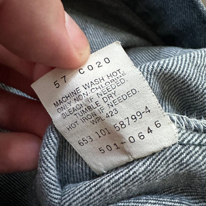 VTG 90s Levis 501 Button Fly 29x32 USA Tag Jeans Straight Wash Blue XX Act 28x30