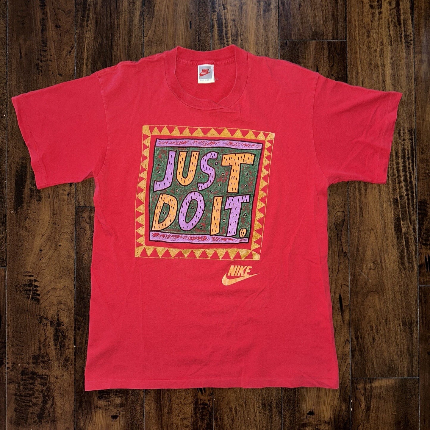 Vintage Nike T Shirt USA Rare Single Stitch Blue 90s Urban Jungle Gym JDI Tee