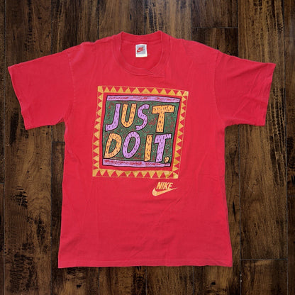 Vintage Nike T Shirt USA Rare Single Stitch Blue 90s Urban Jungle Gym JDI Tee