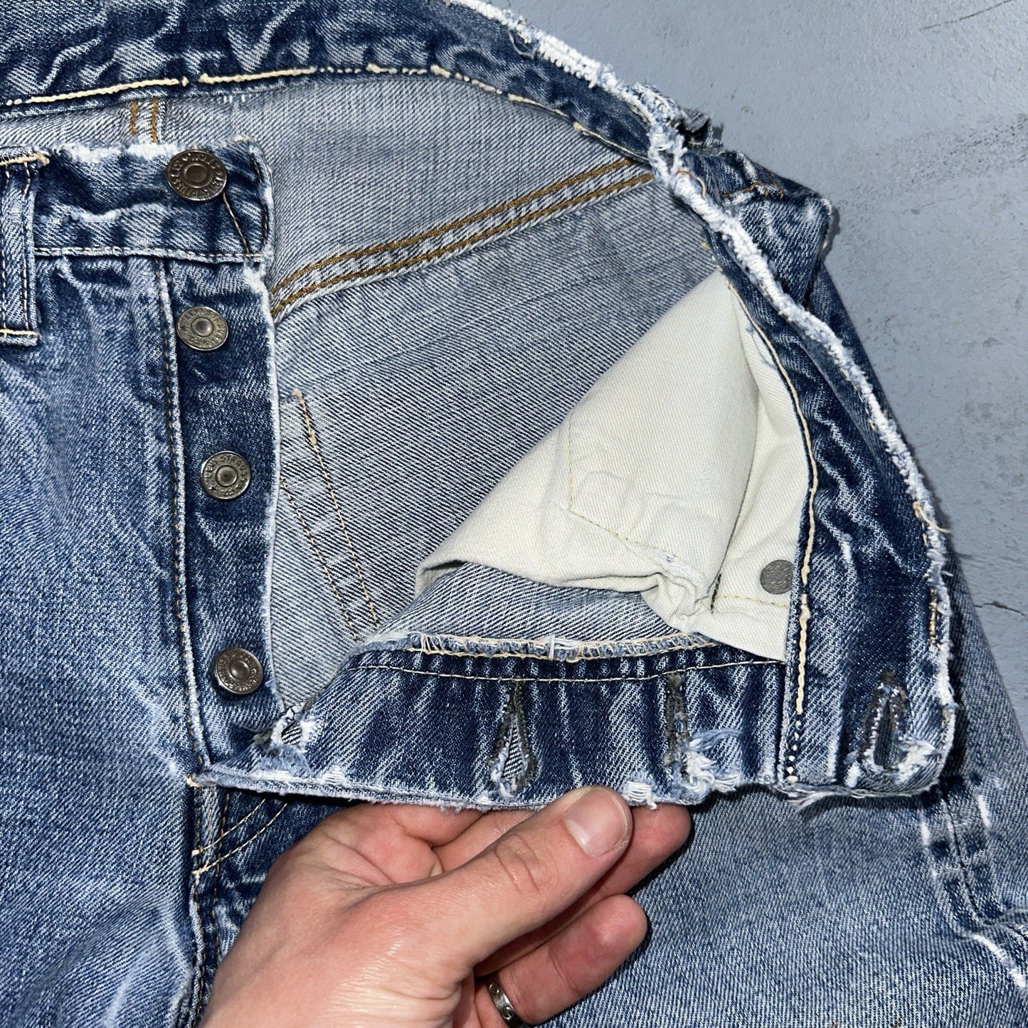 Levis 501 Big E Vintage 60s Redline Selvedge USA XX 1960s Jeans 66 Act 26x31