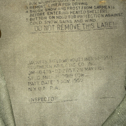 Field Jacket Post WWII Korean War M1950 Coat 1950s 50s OG107 M65