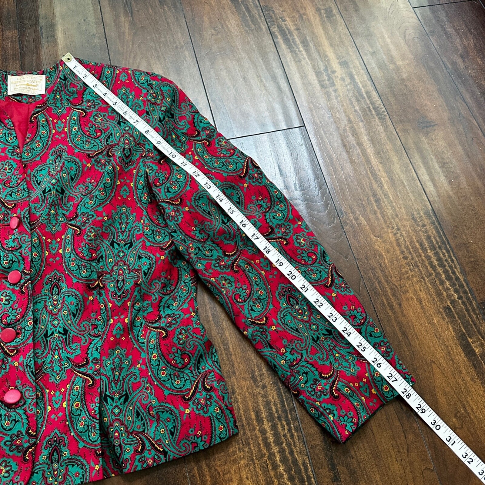 Pendleton Country Sophisticates Paisley Blouse Shirt Top Size 12 Petite Vintage