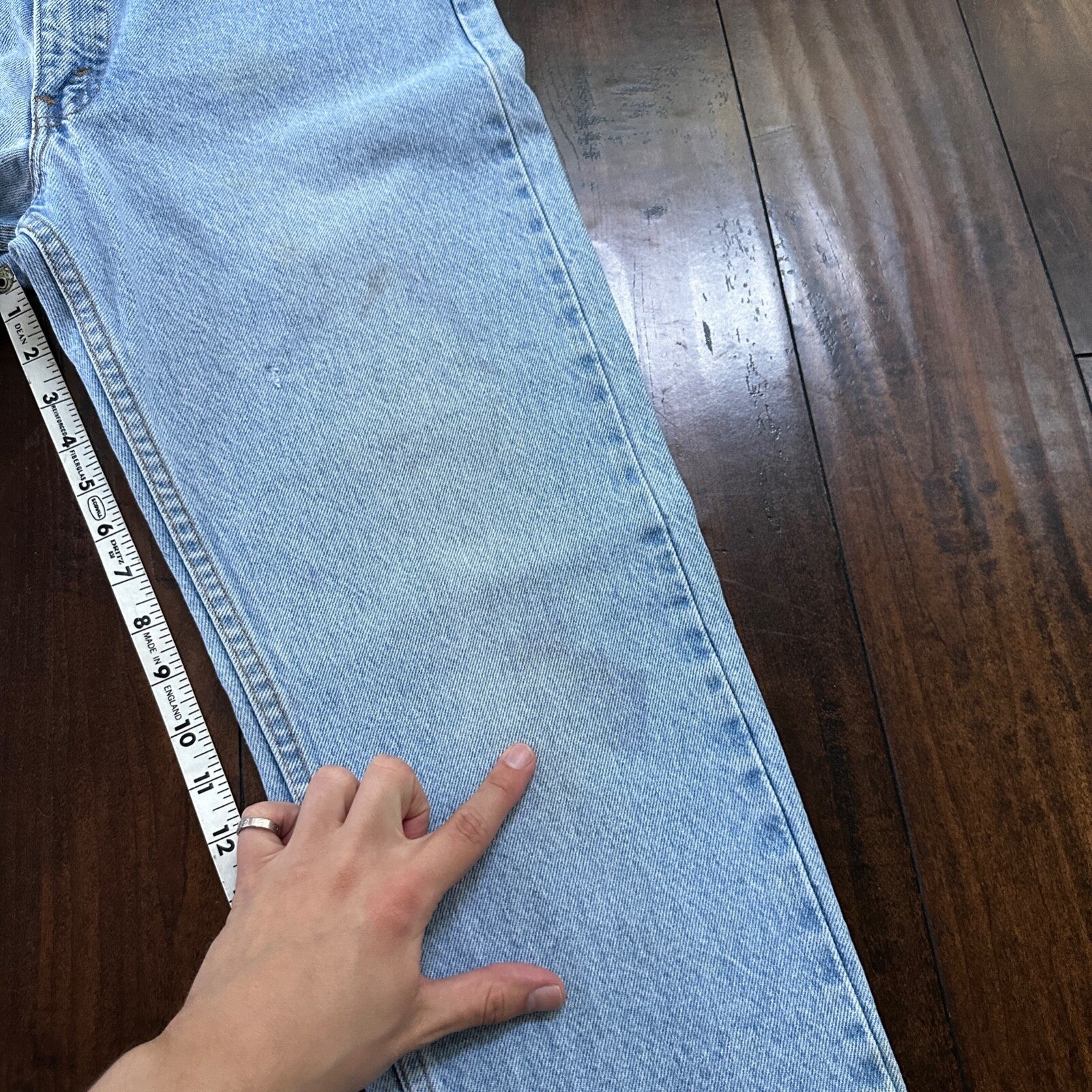 Vintage 80s Levis 505 Light Blue 70s Jeans USA Orange Tab 34x32 Act 31x30