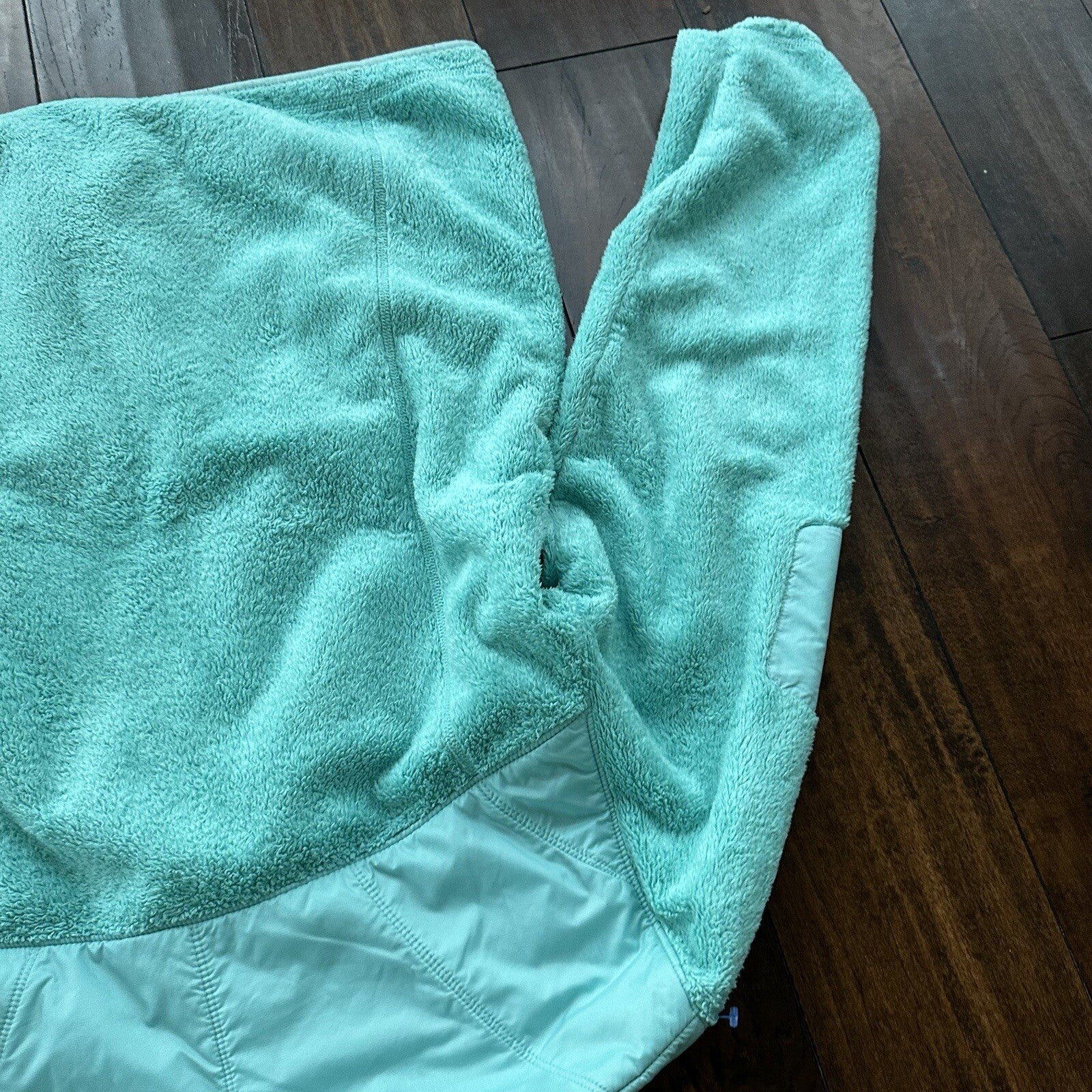 Vtg Nike ACG Womens Soft Fleece Turquoise Teal Blue Full Zip Jacket Y2K Warm