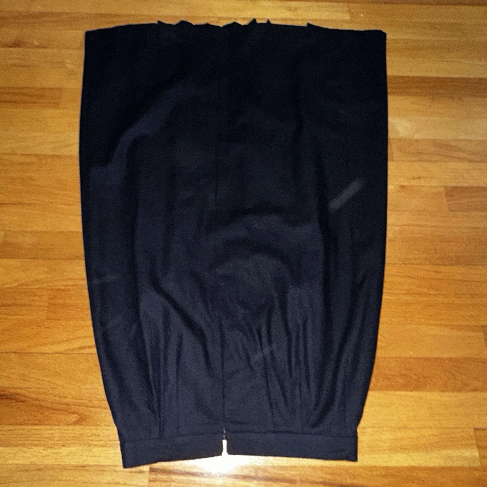 Womens Harve Benard Black Black Wool Lined Flare Skirt w Back Zipper Size 12 VTG