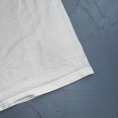 Disney Mickey Mouse Stained Y2K VTG T Shirt 2000s Cute Embroidered White Tee USA