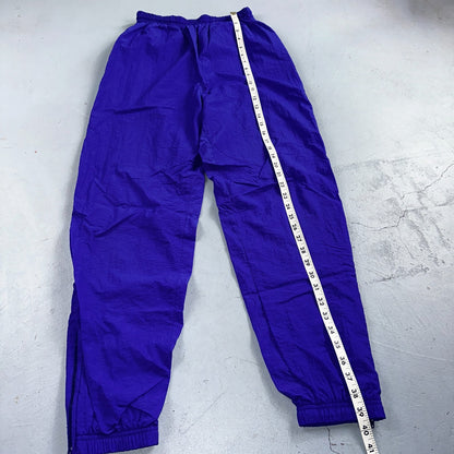 Nike VTG 90s Windbreaker Track Pants Ankle Zip Unlined Purple 1990s Essential