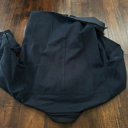 Levis Jacket Shirt Men L Blue Navy Button Up Flannel Lined Shacket Vtg