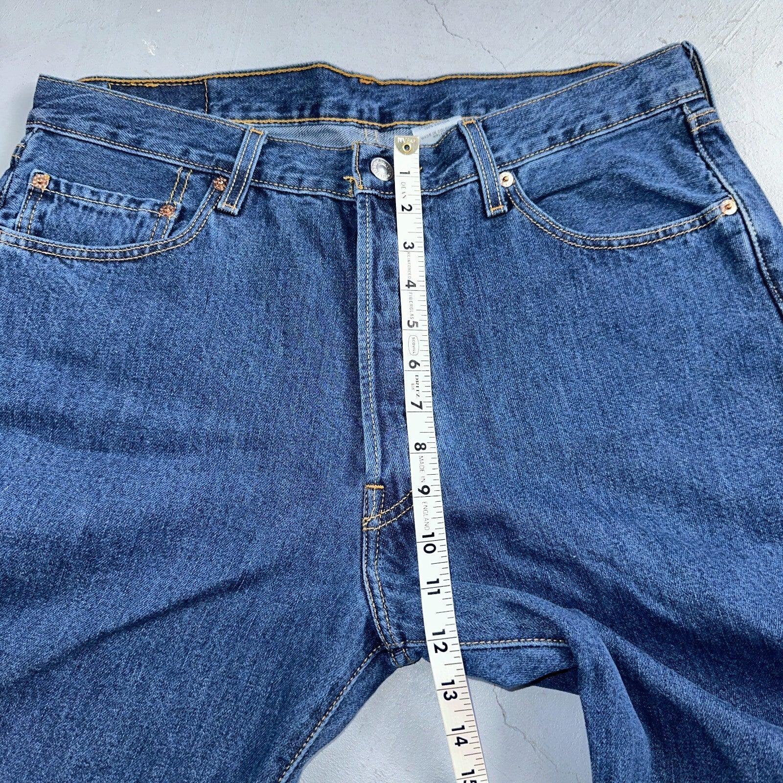 Levis 501 Vintage Y2K Columbia Straight Leg Jeans 36x34 90s Med Wash Act 35x34
