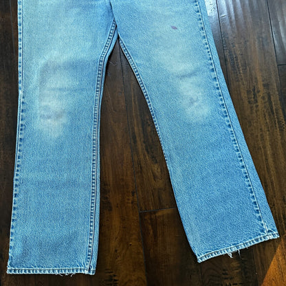 Levis 517 Vintage 80s USA Orange Tab Bootcut Flare Blue Jeans 34x31 Act 32x29