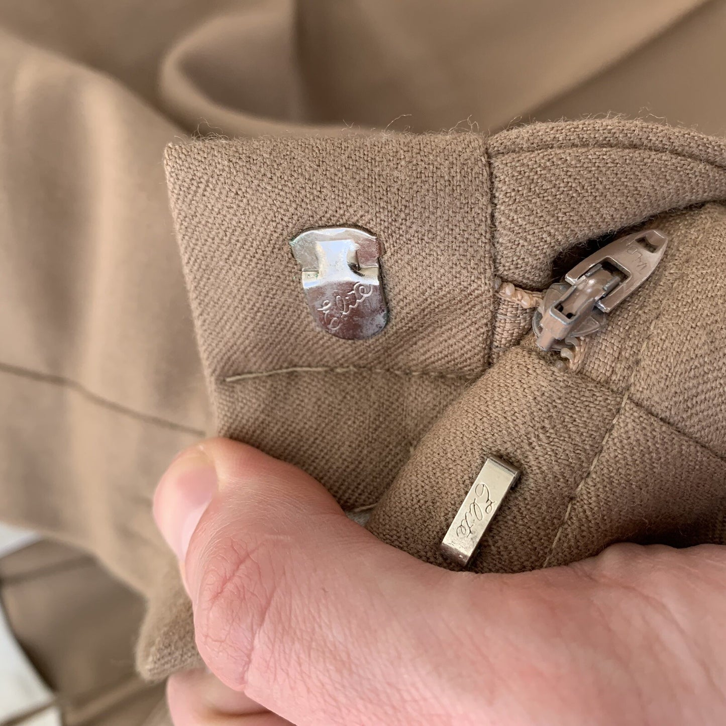 Vintage USA Talon Nordstrom Hunting Field Pants 34x28 Khaki Brown 60s Trouser