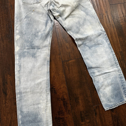 Levis Vintage 80s Redline Selvedge USA 501 XX Jeans Light Wash 32x36 Act 29x31