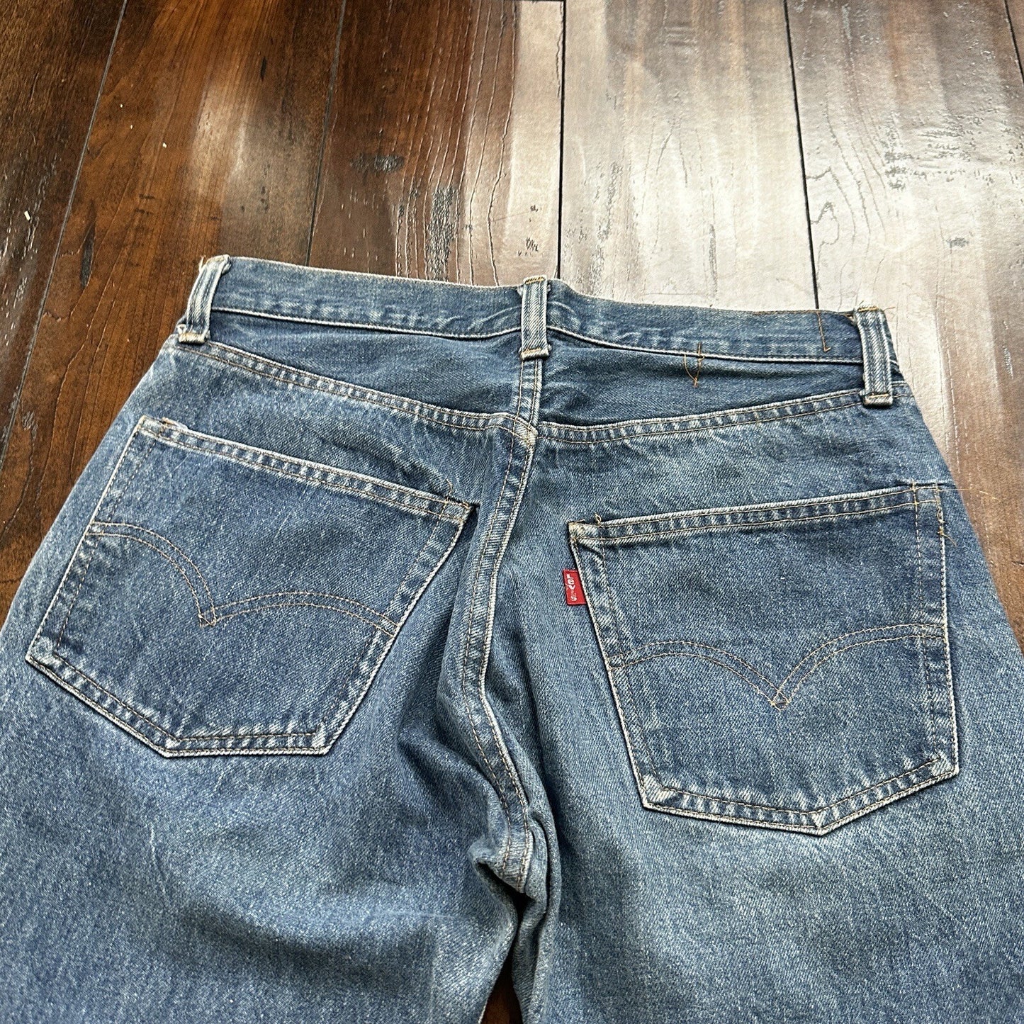 Levis Vintage 80s Redline Selvedge USA 501 XX Jeans 66 70s 32x34 Act 30x26