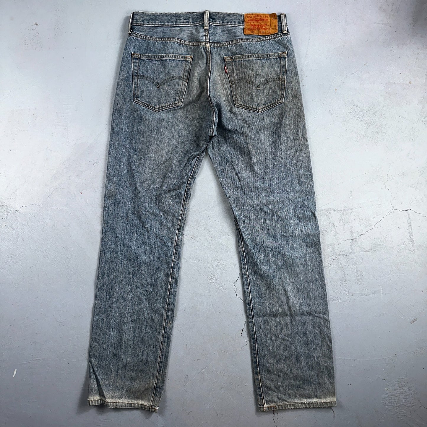 Levis 501 Vintage Y2K XX Straight Leg Jeans Blue Light Wash 35x34 Act 34x32
