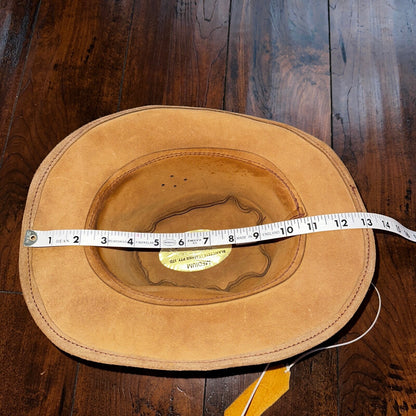 Vintage Walkabout Suede Hat Size Medium South Australia Real Leather Blanctete