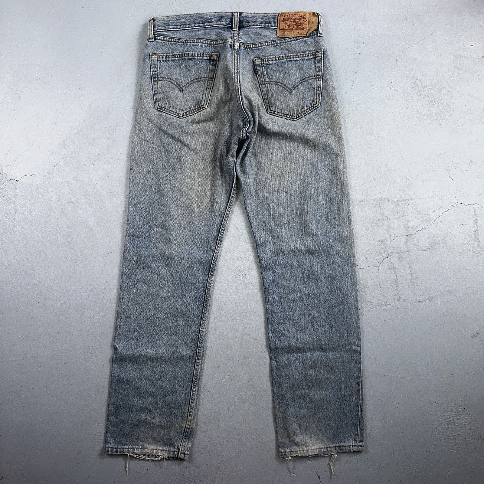 Levis 501 Vintage 90s Y2K XX Straight Leg Jeans Blue Med Wash 34x32 Act 33x31
