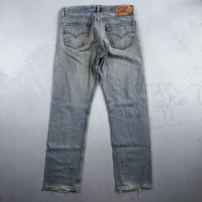 Levis 501 Vintage 90s Y2K XX Straight Leg Jeans Blue Med Wash 34x32 Act 33x31