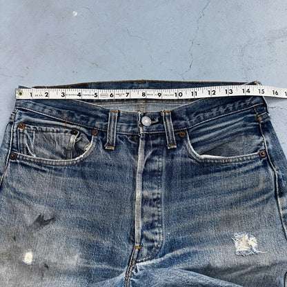 Levis 501 Vintage 80s Redline Selvedge USA XX Jeans Light Wash 32x36 Act 30x31