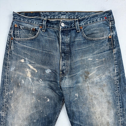 Levis 501 Vintage Y2K XX Straight Leg Jeans Blue Light Wash 34x32 Act 33x30