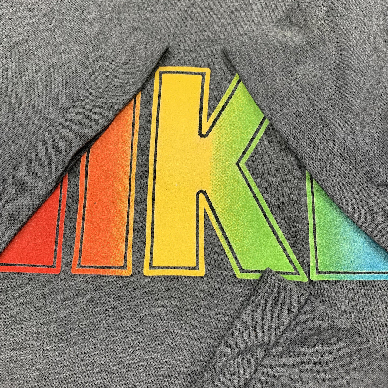 Nike Vintage T Shirt Mens Rainbow Spellout Arc JDI Japan 80s Blue Tag Geisha 90s