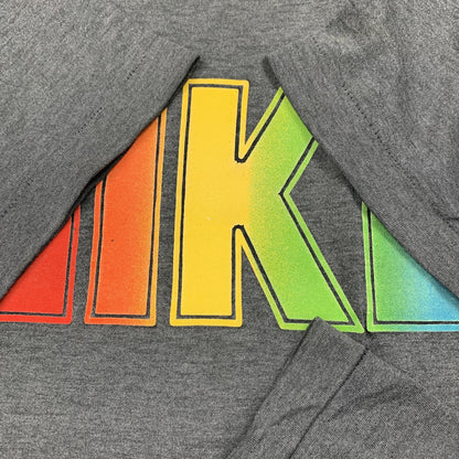 Nike Vintage T Shirt Mens Rainbow Spellout Arc JDI Japan 80s Blue Tag Geisha 90s