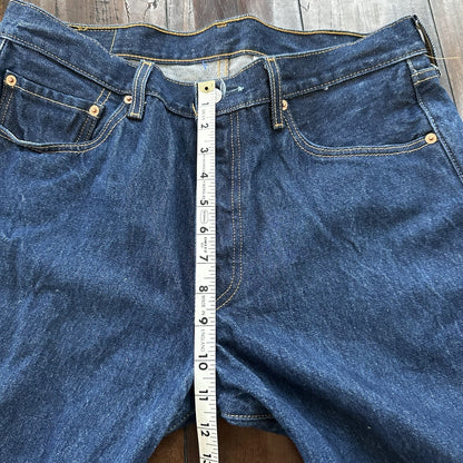 Vintage Y2K 90s Levis 501 XX Button Fly Dark Wash 35x34 Jeans Act 33x30