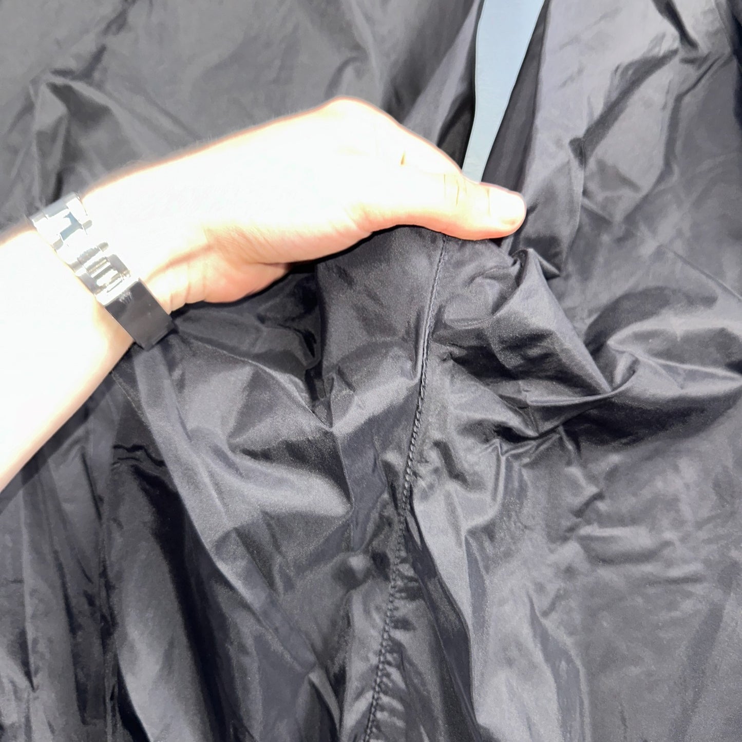 Nike VTG 90s Windbreaker Track Pants Ankle Zip Lined Black 1990s Essential