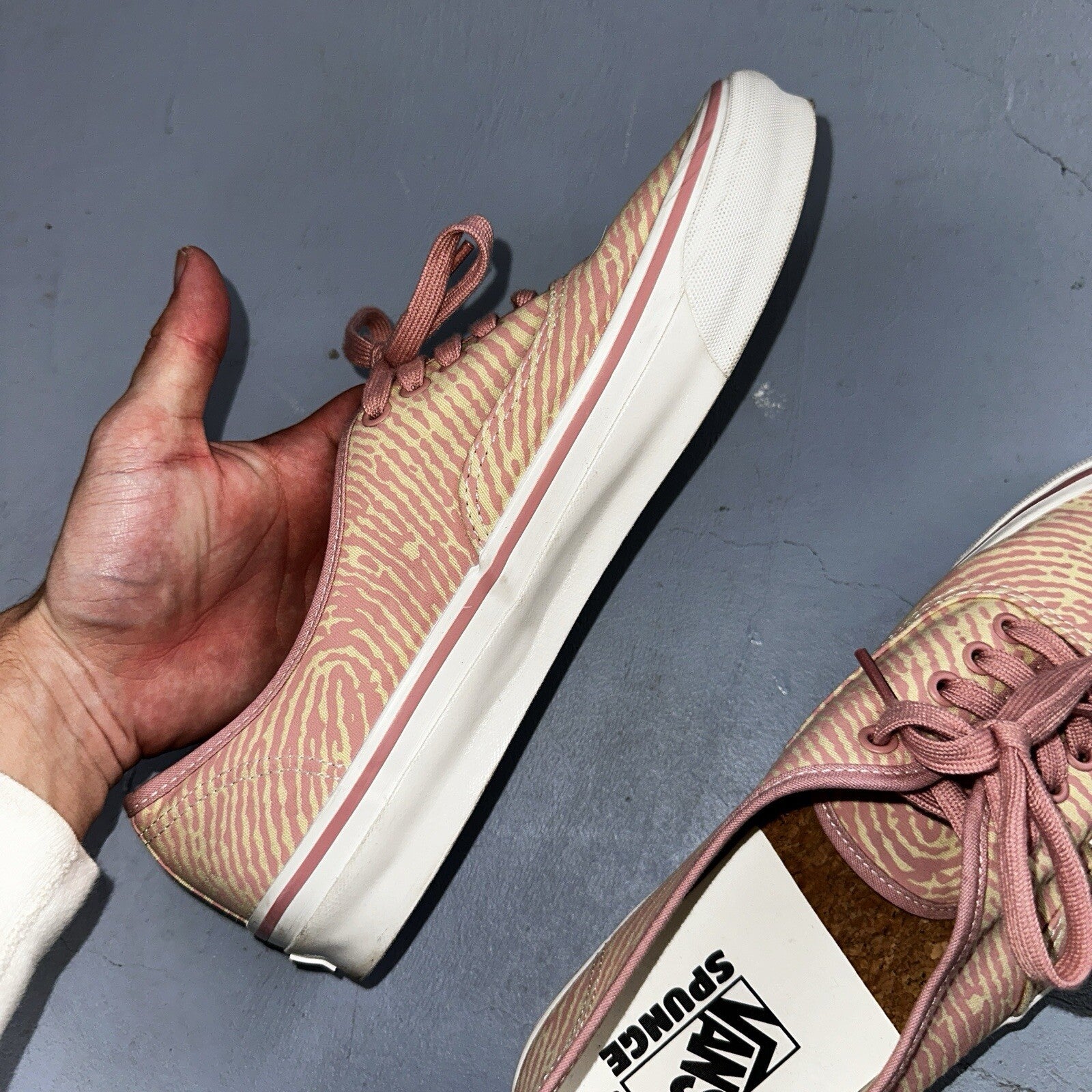 Vans Vault OG Authentic LX Salehe Bembury Spunge Peppercorn Size 12 Pink Tiger