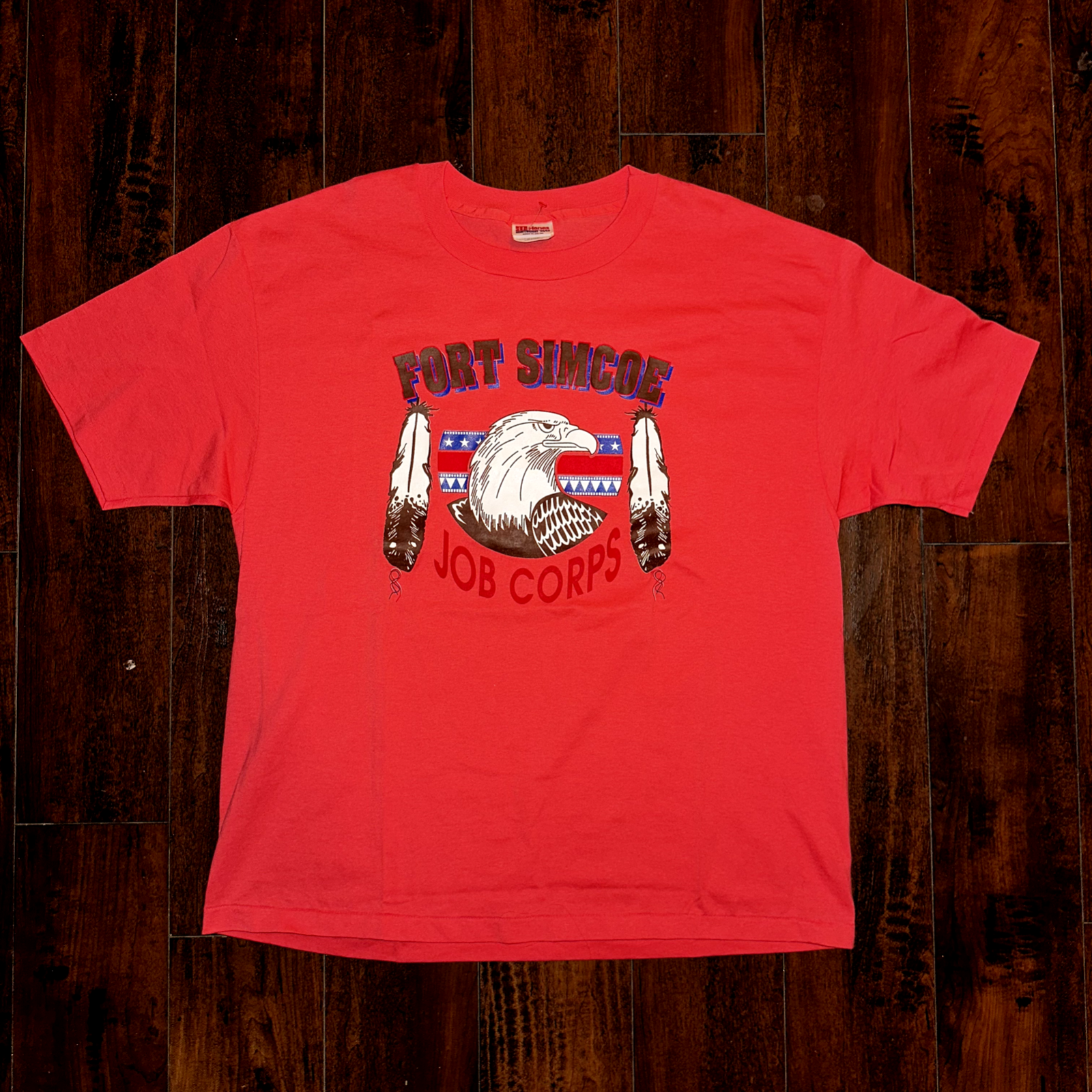 Eagle Fort Simcoe Vintage T Shirt Washington National Park Pink 90s Single Stitc