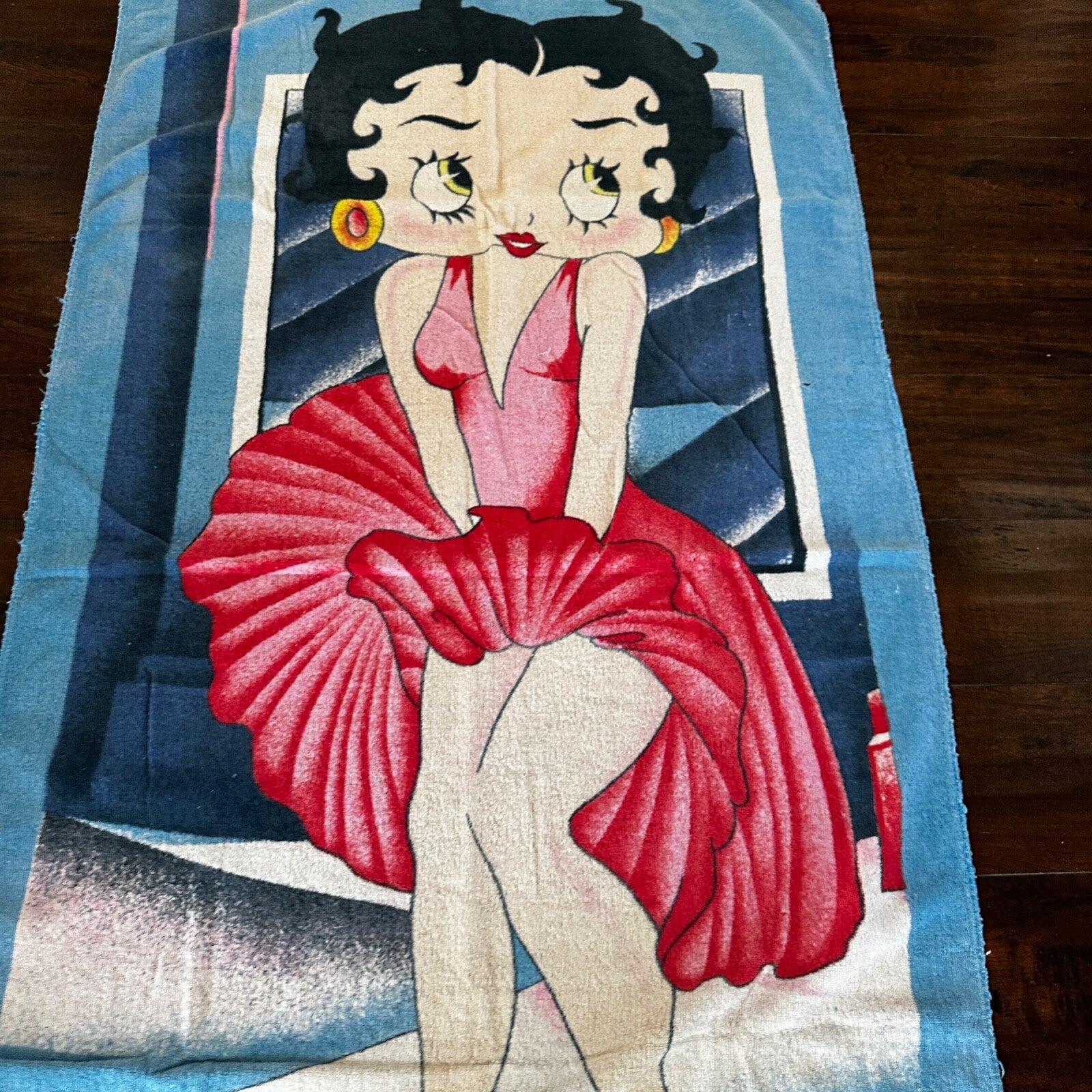 Vintage Betty Boop Beach Towel 90s Y2K Cotton Universal Studios Cute Dress