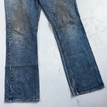 Levis 517 Vintage 80s USA Orange Tab Bootcut Flare Blue Worn Jeans Act 32x31