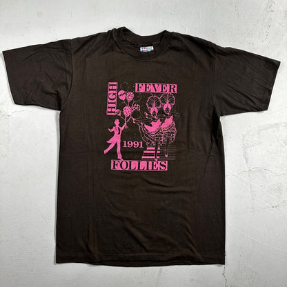 High Fever 90s VTG T Shirt Star USA Hanes 1991 Follies Balloons Dancers Music