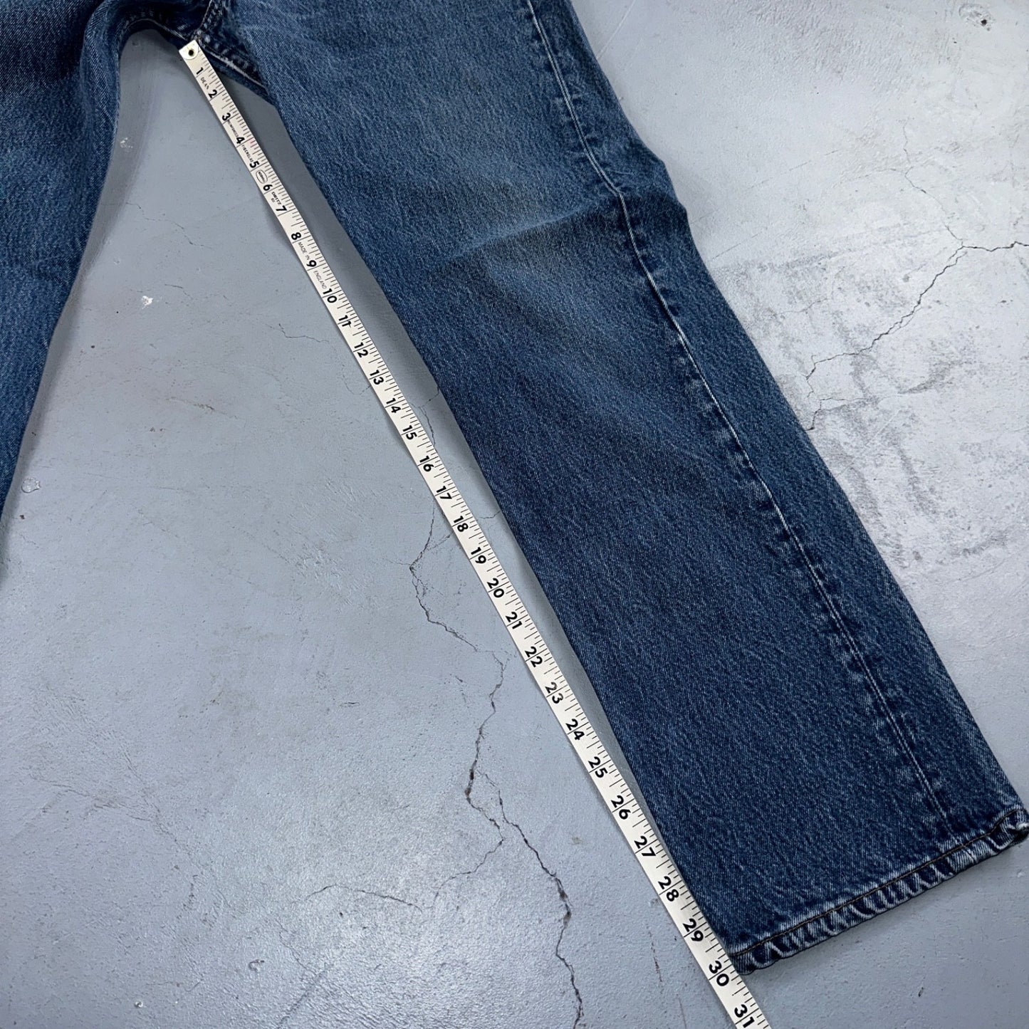 Levis 501 Vintage 90s USA XX Straight Leg Jeans Blue Med Wash 35x34 Act 32x30