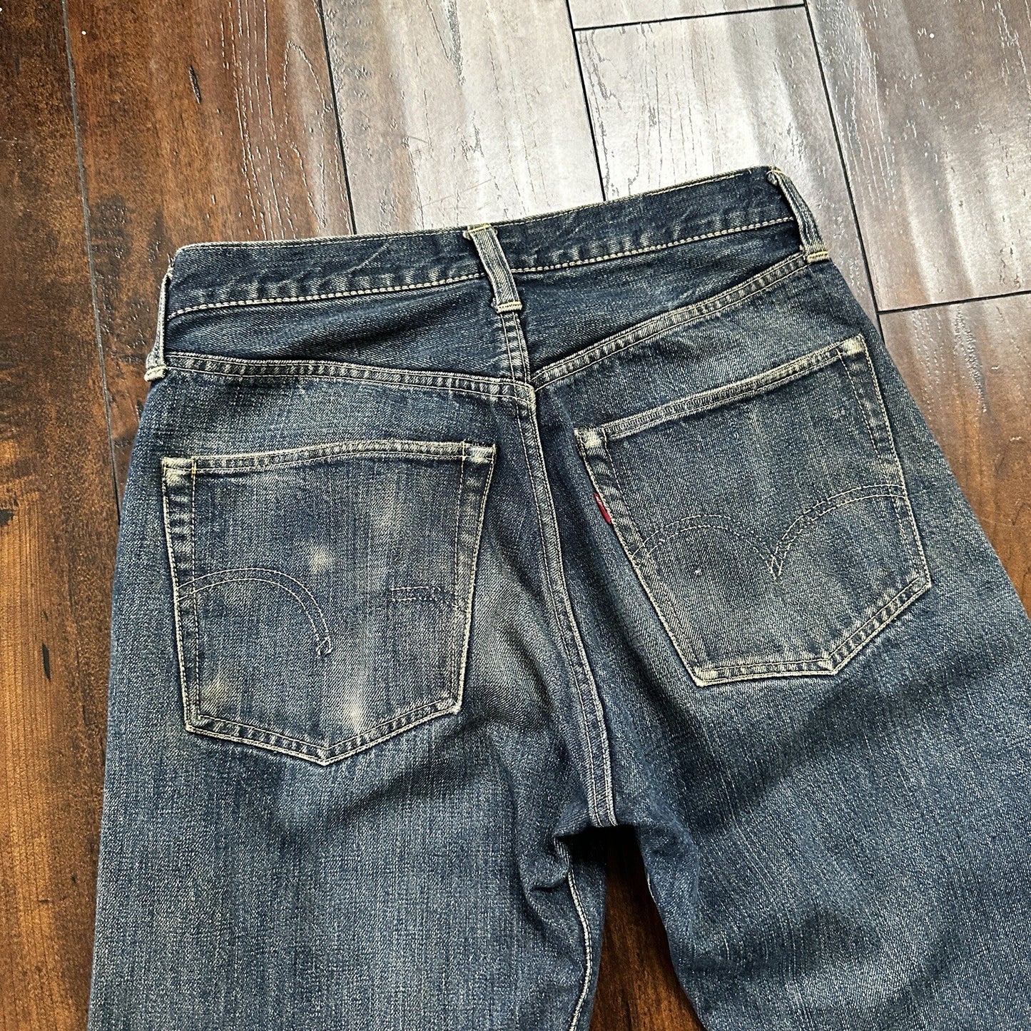 Vintage LEVIS 501XX Jeans Big E 1940s Denim Redline Selvedge 28x32 USA 1947 40s