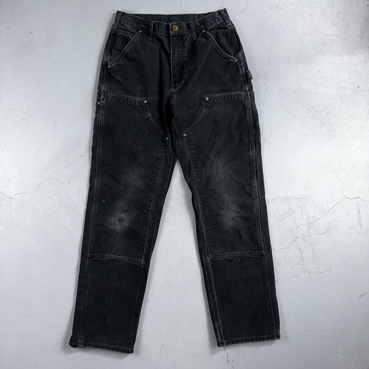 Carhartt VTG Double Knee Carpenter Pants Mexico B01 B136 BLK Black 30x34 A 27x31
