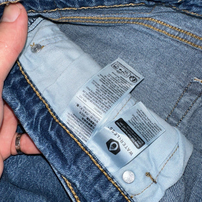 Levis 505 Vintage Y2K Jeans Blue Med Wash Zipper Fly Straight 36x32 Act 36x31