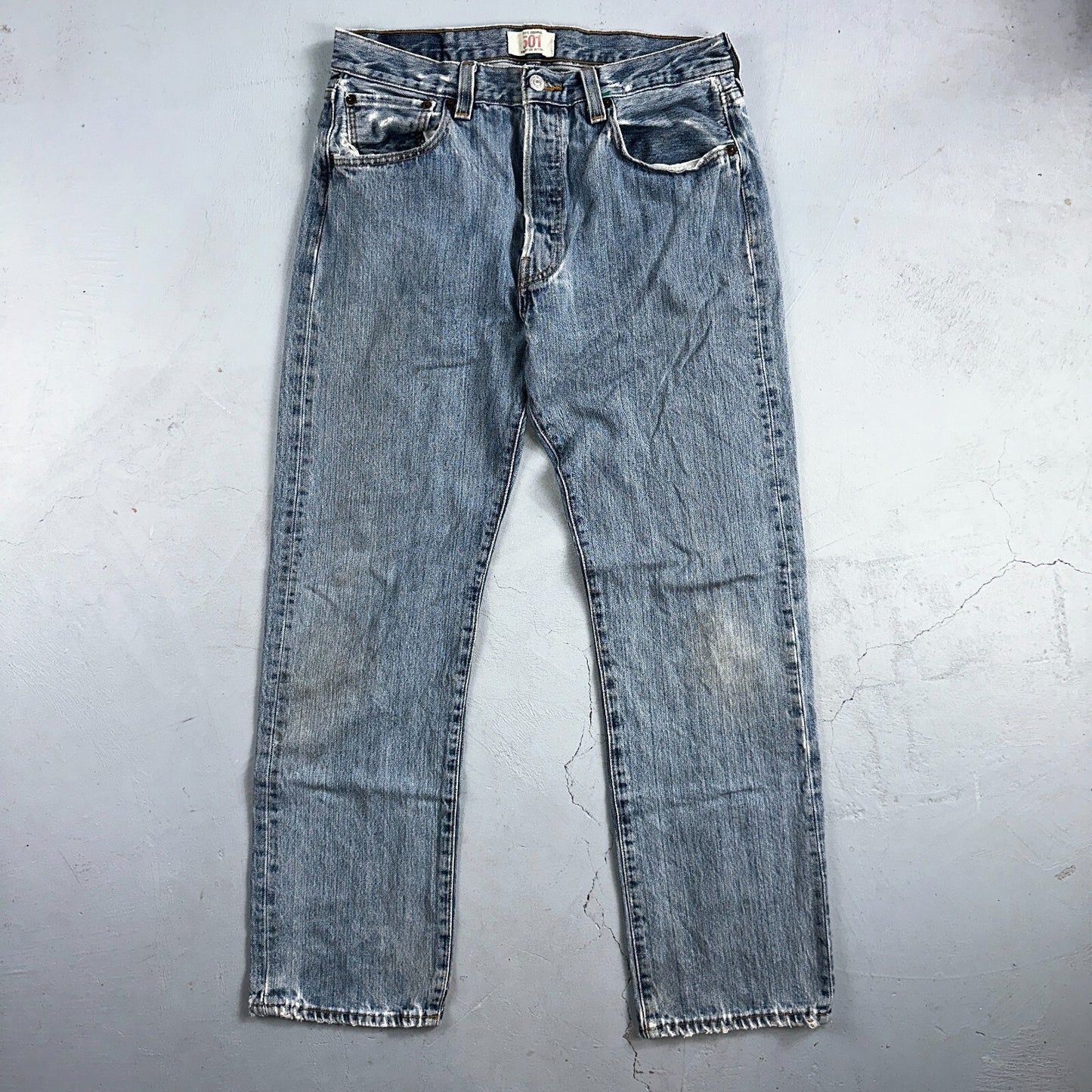Levis 501 Vintage Y2K XX Straight Leg Jeans Blue Light Wash 33x30 Act 31x29