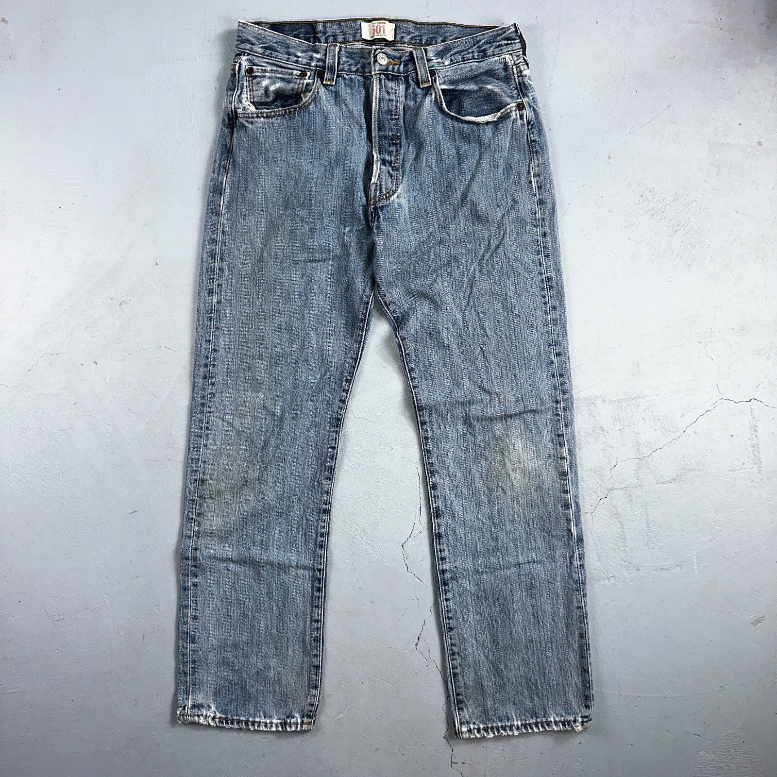 Levis 501 Vintage Y2K XX Straight Leg Jeans Blue Light Wash 33x30 Act 31x29