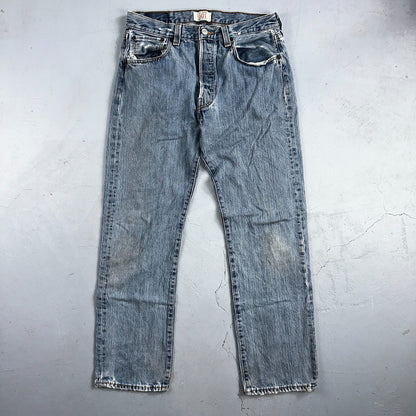 Levis 501 Vintage Y2K XX Straight Leg Jeans Blue Light Wash 33x30 Act 31x29